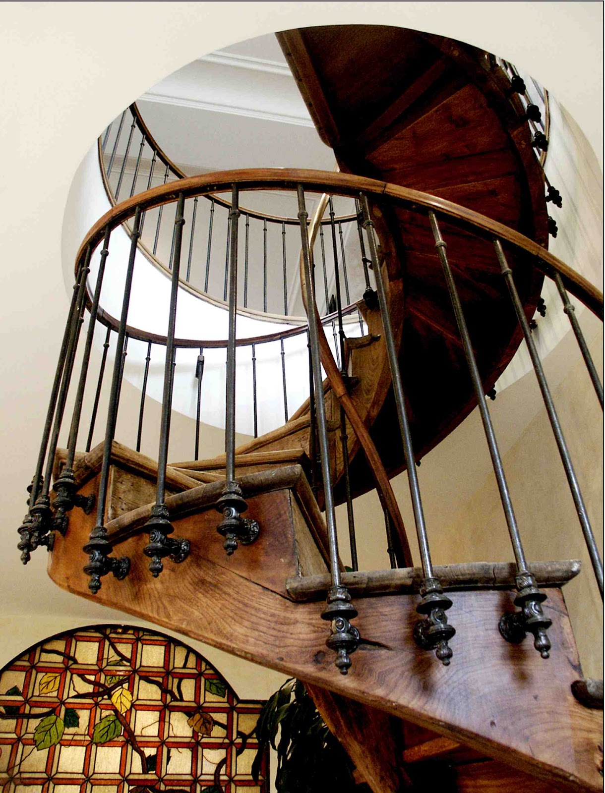 escalier helicoidal ancien
